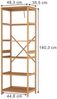 Bücherregal Novaro Bambus 48.3 x 140.3 cm mit 6 Fächern Vicco Bild 2