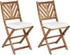 Set mit 2 Sitzkissen Ohne Muster TERNI 37 x 34 cm Cremeweiß Bild 5
