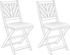 Set mit 2 Sitzkissen Ohne Muster TERNI 37 x 34 cm Cremeweiß Bild 4