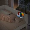 Schlafsofa mit Bettfunktion, Gästebett und Lattenrost, 140x200 cm, Polsterbett, Doppelbett, Jugendbett, Bezug aus Vlies Bild 5