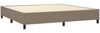 vidaXL Boxspringbett mit Matratze & LED Stoff Taupe 200x200 cm, Härtegrad: H2 [3134745] Bild 5