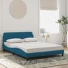 vidaXL Bett mit Matratze "Dover" Blau 120x200 cm Samt 3208375 Bild 3
