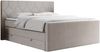 Boxspringbett KING EIGAR, mit einer Doppelmatratze, einem genähten Kopfteil - 140x200 - Beige Stoff - H4 Bild 3