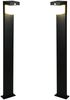 2er SET Wegeleuchten mit Solar und Strom, Hybrid mit Bewegungsmelder H: 100cm Bild 2