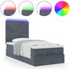 vidaXL Ottoman-Bett mit Matratzen & LEDs Dunkelgrau 100x200 cm Samt 3314229 Bild 5
