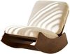 LVHOM Schaukelstuhl mit Massivholz-Gestell, ergonomischer Relaxsessel für Wohnzimmer, Schlafzimmer & Arbeitszimmer, Skandinavisches Design, Chenille, Weiß Bild 2