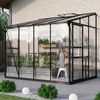 Vitavia Anlehn-Gewächshaus "Osiris 5200", schwarz, 5,2 m²,3 mm ESG, 6 mm HKP Bild 5