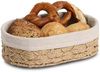 ZELLER 14174 Brotkorb mit Beutel, Papiergeflecht/Baumwolle, ca. 30 x 20 x 9 cm Bild 2