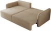 L-förmiges Ecksofa mit Armlehnen, für das Wohnzimmer, Schlaffunktion und Bettkästen, Wellenfeder am Sitz, losen Kissen - MESTO - Beige Plüschstoff - linke Seite Bild 5