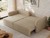 L-förmiges Ecksofa mit Armlehnen, für das Wohnzimmer, Schlaffunktion und Bettkästen, Wellenfeder am Sitz, losen Kissen - MESTO - Beige Plüschstoff - linke Seite Bild 4