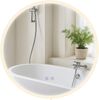 Badspiegel LINZ 60 ohne Bluetooth - 60x3,5x60cm, Glas, Klarglas | Badezimmerspiegel Wandspiegel Bild 5