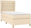 vidaXL Boxspringbett mit Matratze Creme 100x200 cm Stoff 3128746 Bild 3
