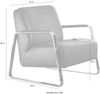 W.SCHILLIG Cocktailsessel quadroo Designsessel, Loungesessel, mit bezogenen Armlehnen, Gestell in Chrom glänzend Bild 4