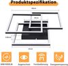 ZMH Deckenlampe LED Deckenleuchte Wohnzimmer - 36W Dimmbar Modern Design Wohnzimmerlampe Schwarz mit Fernbedienung Küchenlampe Flur Schlafzimmerlampe Eckig Deckenleuchten für Küche Büro Bild 2