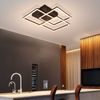 ZMH Deckenlampe LED Deckenleuchte Wohnzimmer - 36W Dimmbar Modern Design Wohnzimmerlampe Schwarz mit Fernbedienung Küchenlampe Flur Schlafzimmerlampe Eckig Deckenleuchten für Küche Büro Bild 3