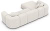 Ecksofa Venturia L Form aus Samtstoff - Bouclestoff - weiß - Links Bild 4