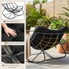 TLGREEN Schaukelstuhl Eiförmiger Rattanschaukelstuhl mit Fußhocker-Set, (Schaukelsessel Oversized, wetterfeste, mit dickem Abnehmbar Polster), Belastung von 150kg, Loungesessel für Garten Balkon Wohnzimmer Bild 3