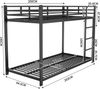 MODFU Etagenbett Metall Hochbett (90*200 cm, Eisenetagenbetten in klassischer Form), ohne Matratze Bild 4