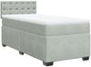 vidaXL Boxspringbett mit Matratze Hellgrau 90x190 cm Samt 3286186 Bild 2