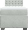 vidaXL Boxspringbett mit Matratze Hellgrau 90x190 cm Samt 3286186 Bild 4