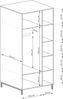 AX LIVING Kleidung Schrank Berlinette 11 beige Kleiderschrank 80 cm Bild 3
