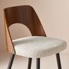 Signature Barstuhl aus beigem Stoff L45 cm - AUSTIN - Schwarz Bild 3