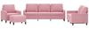 vidaXL 4-tlg. Sofagarnitur mit Kissen Rosa Samt 3201489 Bild 2