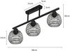 ZMH Deckenleuchte Vintage Deckenlampe Retro - E27 Industrial Küchenlampe Schwarz Design Esszimmerlampe Deckenbeleuchtung für Wohnzimmer Schlafzimmer Küche Esszimmer Arbeitzimmer Esstisch max. 25W Bild 4