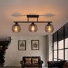 ZMH Deckenleuchte Vintage Deckenlampe Retro - E27 Industrial Küchenlampe Schwarz Design Esszimmerlampe Deckenbeleuchtung für Wohnzimmer Schlafzimmer Küche Esszimmer Arbeitzimmer Esstisch max. 25W Bild 2