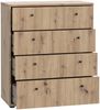 Kommode >TEMPRA2< 4 Schubladen, Artisan Eiche Dekor - 73,7x85,5x34,8cm (BxHxT) Bild 3