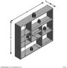 FMD Möbel - MIKA - Wandregal - melaminharzbeschichtete Spanplatte - weiß - 90 x 78,2 x 16cm Bild 3