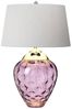 Elstead Samara Tischlampe klein Pflaume Schirm silberfarben 72cm Bild 3