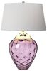 Elstead Samara Tischlampe klein Pflaume Schirm silberfarben 72cm Bild 4