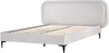 Bett mit Lattenrost Samtstoff SUZETTE 140 x 200 cm Hellgrau Bild 4
