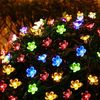 Salcar LED Solarleuchte 5m Solar-Lichterkette mit 20 Kirschblüten Außen Bunt Bild 5