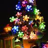 Salcar LED Solarleuchte 5m Solar-Lichterkette mit 20 Kirschblüten Außen Bunt Bild 4