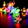 Salcar LED Solarleuchte 5m Solar-Lichterkette mit 20 Kirschblüten Außen Bunt Bild 2
