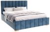 FDM Polsterbett Stauraumbett Bettgestell 90x200, 120x200, 140x200, 160x200, 180x200cm (MADE IN EU - mit hochwertigem Velours Bezug, Bettrahmen, Bett, Optional mit Matratze bestellbar, mit großen gepolsterten Kopfteil, mit Bettkasten zum aufklappen), Me... Bild 4
