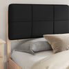 vidaXL Bettgestell mit gepolstertem Kopfteil Schwarz 200 x 200 cm 3398176 Bild 3