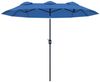 Outsunny Sonnenschirm Doppelsonnenschirm mit Handkurbel verstellbarem Neigungswinkel, LxB: 285x147 cm, windfest Doppelsonnenschirm, neigbar Gartenschirm, windfest Gartenschirm für Terrasse Pool Marineblau Bild 2