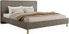Design Polsterbett LUMARO CLASSIC 160 x 200 cm mit Lattenrost & 12cm hohen Füßen, Doppelbett mit Kopfteil, Konfigurierbar - Grau Strukture Bild 4