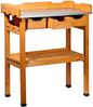 dobar® 29030e Pflanztisch mit 3 Schubladen | Gärtnertisch mit Ablageboden | Umtopftisch Kiefernholz | Blumentisch Massivholz | Gartentisch Outdoor | Verzinkte Arbeitsplatte | 80 x 40 x 90 cm | Braun Bild 1
