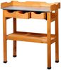 dobar® 29030e Pflanztisch mit 3 Schubladen | Gärtnertisch mit Ablageboden | Umtopftisch Kiefernholz | Blumentisch Massivholz | Gartentisch Outdoor | Verzinkte Arbeitsplatte | 80 x 40 x 90 cm | Braun Bild 3