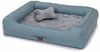 RAIKOU Hundematte Hundebett mit Abnehmbarem Kissen, Schlafplatz Hundesofa Tierbedarf, 100% Polyester, gepolstertes waschbares, mit Hundekissen Bild 3