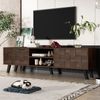 TV-Schrank 160 cm mit Holzoptik, 2 Türen & Fächern, leises Soft-Close, Medienkonsole fürs Wohnzimmer Bild 5
