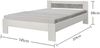 Futonbett >Vega< in Beton Nachbildung / Weiß - 145x35-71x204cm (BxHxT) Bild 3