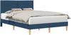 vidaXL Bettrahmen mit Kopfteil Blau 160 x 200 cm Stoff 42027599 Bild 2