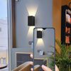 ZMH LED Wandleuchte Innen Wandlampe - 2ER Außenwandleuchten Schwarz Wandbeleuchtung Aussen Aussenlampe 5W Außenlampe Up Down Wandstrahler IP65 Außenleuchte 3000K Warmweiß für Hauswand Garten Bild 5