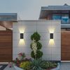 ZMH LED Wandleuchte Innen Wandlampe - 2ER Außenwandleuchten Schwarz Wandbeleuchtung Aussen Aussenlampe 5W Außenlampe Up Down Wandstrahler IP65 Außenleuchte 3000K Warmweiß für Hauswand Garten Bild 2