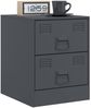 vidaXL Nachttische 2 Stk. Anthrazit 34,5x39x44 cm Stahl 841624 Bild 3